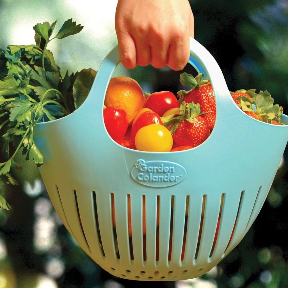 NEW Hutzler Mini Colander Garden Basket Vegetable Produce Collection w/ Handles